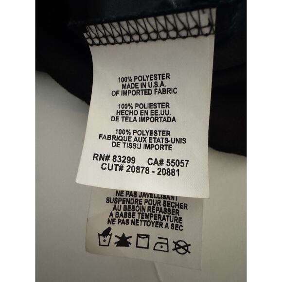 BEBE Black Satin Cowl Neck Slip Mini Dress Women’s Large Y2K New - Picture 12 of 13